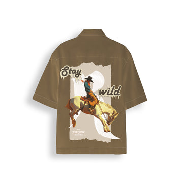 Stay Wild shirt - Mocha brown