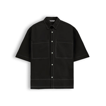 Void contrast stichline shirt - Jet black